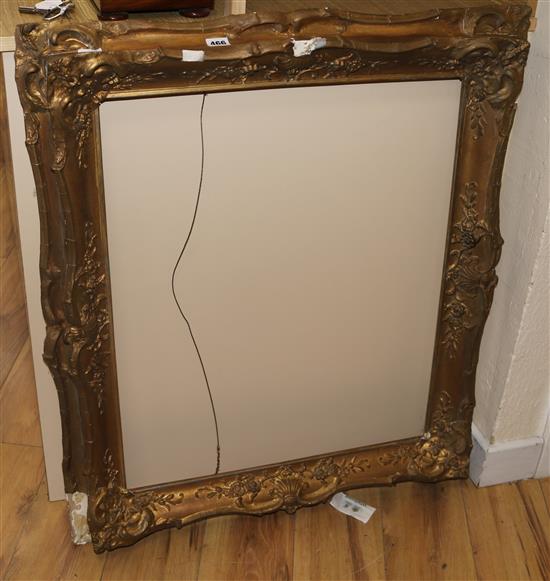 A 19th century gilt gesso picture frame, aperture 26 x 22in.